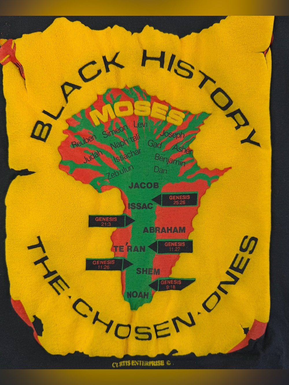 Vintage 90s Black History Moses The Chosen Ones Single Stitch T Shirt XL USA